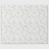 Purple Floral Wrapping Paper Geschenkpapier (Flach)