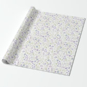 Purple Floral Wrapping Paper Geschenkpapier (Ungerollt)