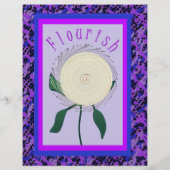 Purple Flourish Flower Bulk Scrapbook Paper Pages Flyer (Hinten)