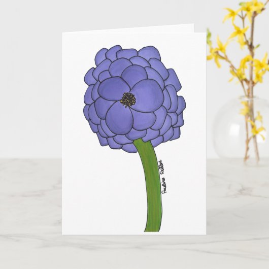 Purple Flower- Blank Karte (Gelbe Blume)