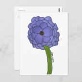 Purple Flower- Blank Postkarte (Vorne/Hinten)