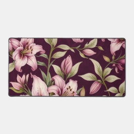 Purple Flower Desk Mat Schreibtischunterlage