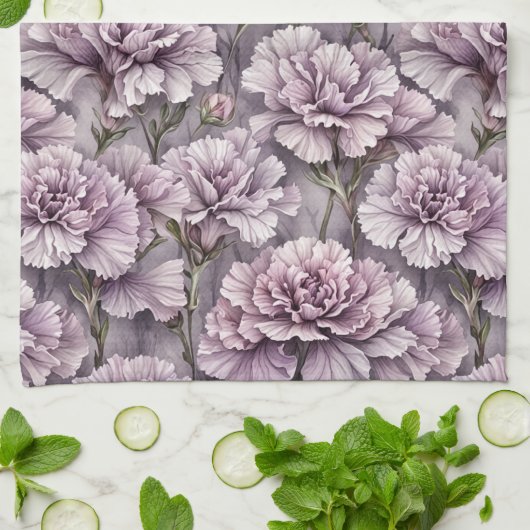 Purple Flower Geschirrtuch (Gefaltet)