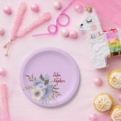 Purple flower pappteller (Party)