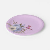 Purple flower pappteller (Schrägansicht)