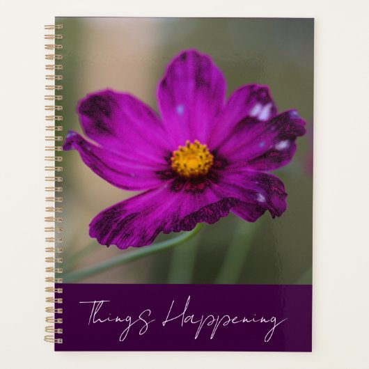 Purple Flower Planner Planer (Vorderseite)
