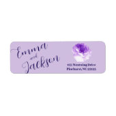 Purple Flower Script Return Address Label (Vorne)
