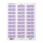 Purple Flower Script Return Address Label (Vorne)