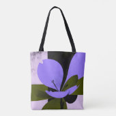 Purple Flower Tote Bag – Modern Abstract Floral De Tasche (Rückseite)