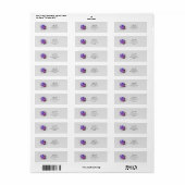 Purple Flowers Adressetiketten - Personalisiert (Vorne)