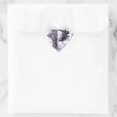 Purple Flowers Alphabet - Letter P Girls Name Herz-Aufkleber (Tasche)