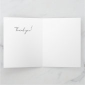 Purple flowers and grey stripes dankeskarte (Innenseite)