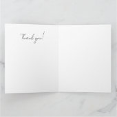 Purple flowers and light blue stripes dankeskarte (Innenseite)