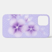 Purple Flowers auf Button Dots Case-Mate iPhone Ca Hülle (Rückseite (Horizontal))