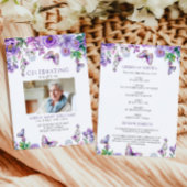 Purple Flowers Beerdigungsorden Programm