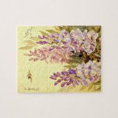 Purple Flowers & Bees Paul de Longpre Puzzle (Horizontal)
