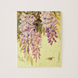 Purple Flowers & Bees Paul de Longpre Puzzle