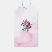 Purple Flowers Begräbnispräsenzettel Geschenkanhänger (Rückseite)