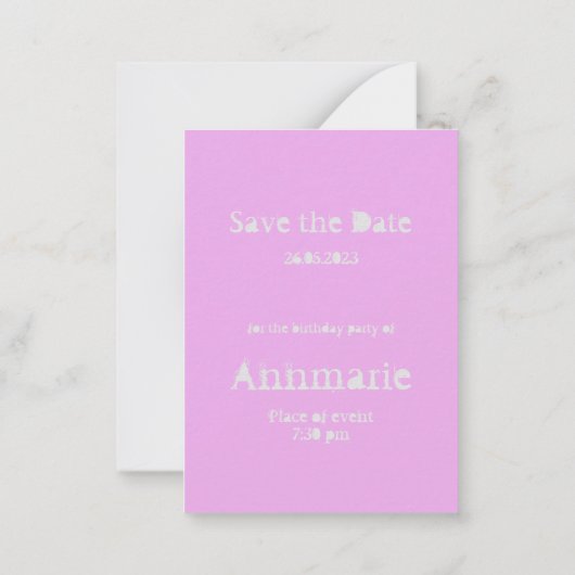 Purple Flowers bei RHS Wisley Save the Date Mitteilungskarte (Rückseite)