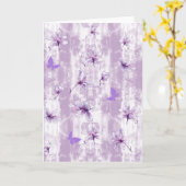 Purple Flowers Blank Karte (Gelbe Blume)