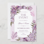 Purple flowers bloom einladung (Vorderseite)