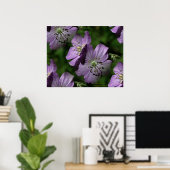 Purple Flowers Blues Digital Art Poster (Heimbüro)