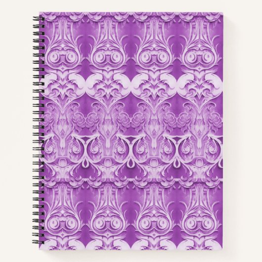 Purple Flowers Blüh Notebook Notizblock (Vorderseite)