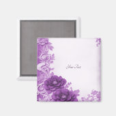 Purple Flowers Blühte Magnet (Vorderseite/Rückseite)