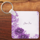 Purple Flowers Blühte Schlüsselanhänger (Vorderseite)