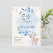 Purple Flowers Bouquet Einladung (Stehend Vorderseite)