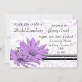 Purple Flowers Bridal Luncheon Einladung Cards (Rückseite)