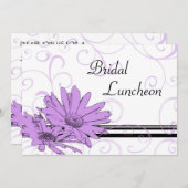 Purple Flowers Bridal Luncheon Einladung Cards (Vorne/Hinten)