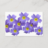 Purple Flowers Business Card Visitenkarte (Rückseite)