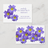 Purple Flowers Business Card Visitenkarte (Vorne/Hinten)