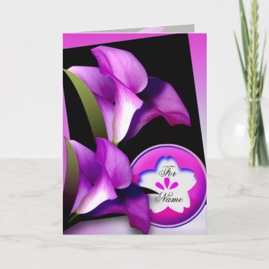Purple Flowers Card Karte (Vorderseite)
