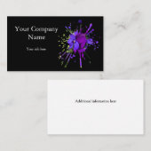 purple flowers card visitenkarte (Vorne/Hinten)