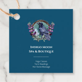 Purple Flowers Celestial Raven Crystals Wreath Geschenkanhänger