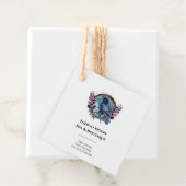 Purple Flowers Celestial Raven Crystals Wreath Geschenkanhänger (Beispiel)