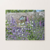 Purple Flowers Country House Garden Cotswolds Vere Puzzle (Horizontal)
