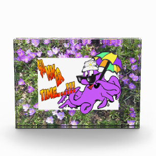 Purple Flowers Crocus Foto Block
