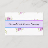 Purple Flowers Custom Shop Business Card Visitenkarte (Rückseite)
