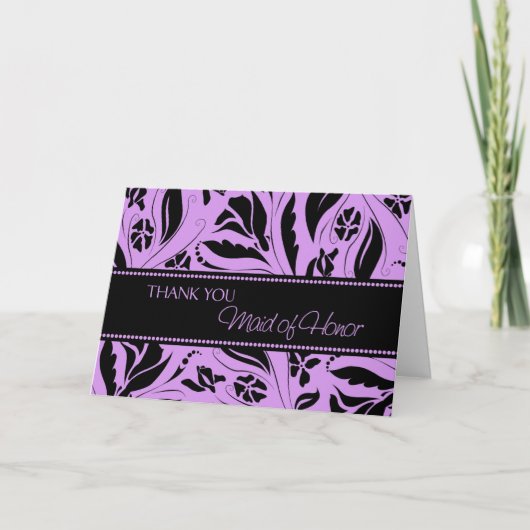 Purple Flowers Danke Trauzeugin Card (Vorderseite)