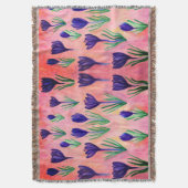 Purple Flowers Decke (Vorderseite Vertikal)