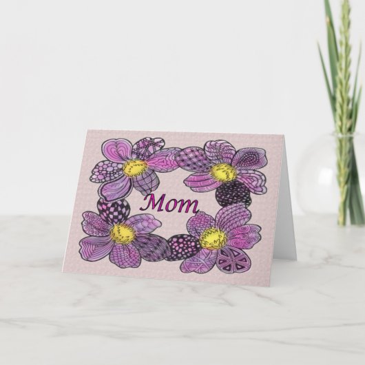 Purple Flowers der Mutter Karte (Vorderseite)