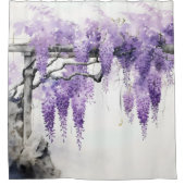 Purple Flowers Duschvorhang (Vorderseite)