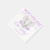 Purple Flowers Elephant Girl Baby Dusche Serviette (Ecke)