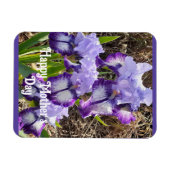 Purple Flowers Floral Iris Irises Mütter Day Card Magnet (Horizontal)
