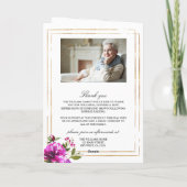 Purple Flowers Foto Memorial Beerdigung Programme (Rückseite)