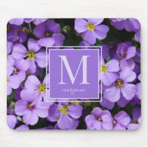 Purple Flowers Foto Monogram Name