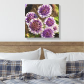 Purple Flowers Foto Single Leinwanddruck (Insitu (Schlafzimmer))
